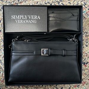 Simply Vera Vera Wang Black Bag and Wallet Set
